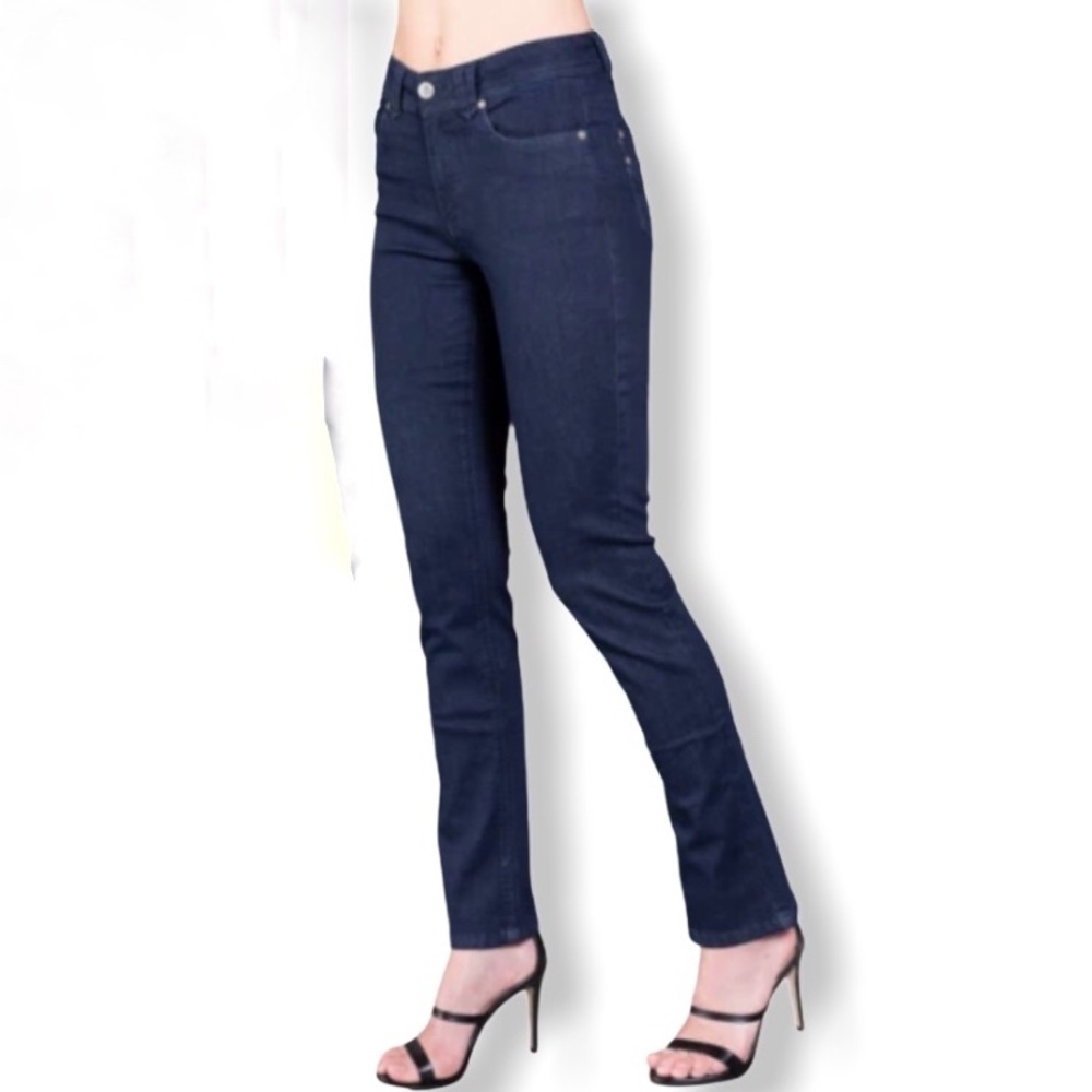 Carreli Dark Wash High Rise Straight Leg Jeans Size 28